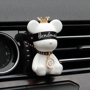 Ambientador inteligente para coche con difusor de aromaterapia de piedra de oso, colgante de yeso, regalo decorativo para coche - Product Image 3