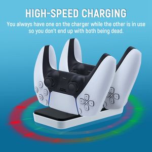 Base de Carga Inalámbrica Portátil <span class=keywords><strong>para</strong></span> Controles de PS5, <span class=keywords><strong>PS4</strong></span> y PS3, <span class=keywords><strong>Cargador</strong></span> Doble Tipo-C <span class=keywords><strong>para</strong></span> Gamepad de PS5 - Product Image 5
