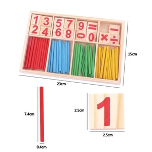 Juguetes Educativos de madera para niños, palo Digital Montessori, ayuda para enseñanza, matemáticas, aprendizaje - Product Image 1