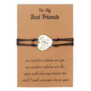 G2232, оптовая продажа, из нержавеющей стали, сердечное письмо, лучшие друзья, навсегда, дружба, модные ювелирные изделия, браслеты и браслеты - Product Image 6