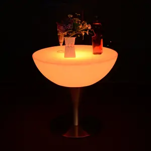 tragbarer bartisch beleuchtet wasserdicht ip65 runde form led cocktail-tisch
