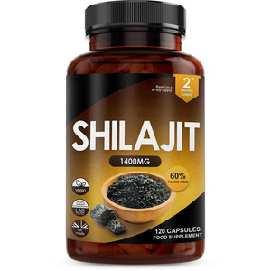 OEM Shilajit 120 Cápsulas Veganas 1400mg 60% Ácido Fúlvico Extrato de Pimenta Preta Suplemento Alimentar para Homens e Mulheres Aumenta a Energia - Product Image 6