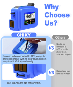 Impresora de inyección de tinta portátil mini de matriz de puntos de secado rápido y fácil de usar, codificador de mano a color para botellas de agua, en stock - Product Image 5