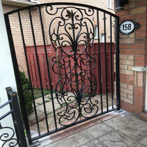 <span class=keywords><strong>Porte</strong></span> méditerranéenne en fer forgé Double <span class=keywords><strong>porte</strong></span> <span class=keywords><strong>d</strong></span>'<span class=keywords><strong>entrée</strong></span> principale extérieure pour villa Cadre <span class=keywords><strong>d</strong></span>écoratif en acier antivol avec motifs ornés - Product Image 3