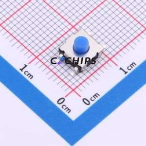 TS-1047A-A45B3-D2 Tactile Switch SMD,6.2x6.4mm Switch Single Pole Single Throw Round Button 2.5N Vertical Mount - Product Image 1