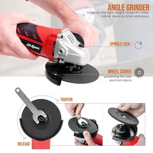Hi-Spec Angle Grinder 500W 11000 Rpm Electric Handheld Grinding Tool For General Purpose - Product Image 3