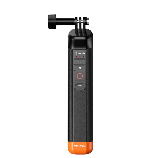 TELESIN Lightweight Portable Underwater Remote Control Floating Hand Grip Mount for Compatible Action Camera Tripod ABS