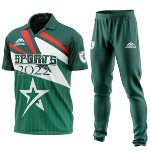 Neue muster cricket team t-shirt sublimiert australien designs nach vollen satz männer cricket kit für jungen
