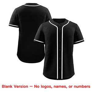 Camiseta de Béisbol Clásica Personalizada en Blanco y Negro, Estilo Auténtico - Product Image 3