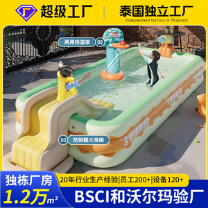 Piscina inflable cuadrada Lan Hua de PVC para jugar al aire libre, diversión acuática para niños y familias - Product Image 5