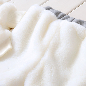 Set di pantaloni <span class=keywords><strong>invernali</strong></span> in pile con stampa Casual per bambine 2 pezzi alla moda per bambini - Product Image 4