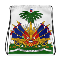 Sacs à dos personnalisés en gros avec drapeau d'Haïti pour femmes et hommes – Sacs à cordon de haute qualité réglables pour femmes et hommes