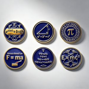 Broche Pi : Badge Formule Mathématique, <span class=keywords><strong>Physique</strong></span> & <span class=keywords><strong>Chimie</strong></span> <span class=keywords><strong>en</strong></span> Alliage avec Clip Arrière et Technique d'Émail Coulant – Cadeau Idéal pour Étudiants - Product Image 1