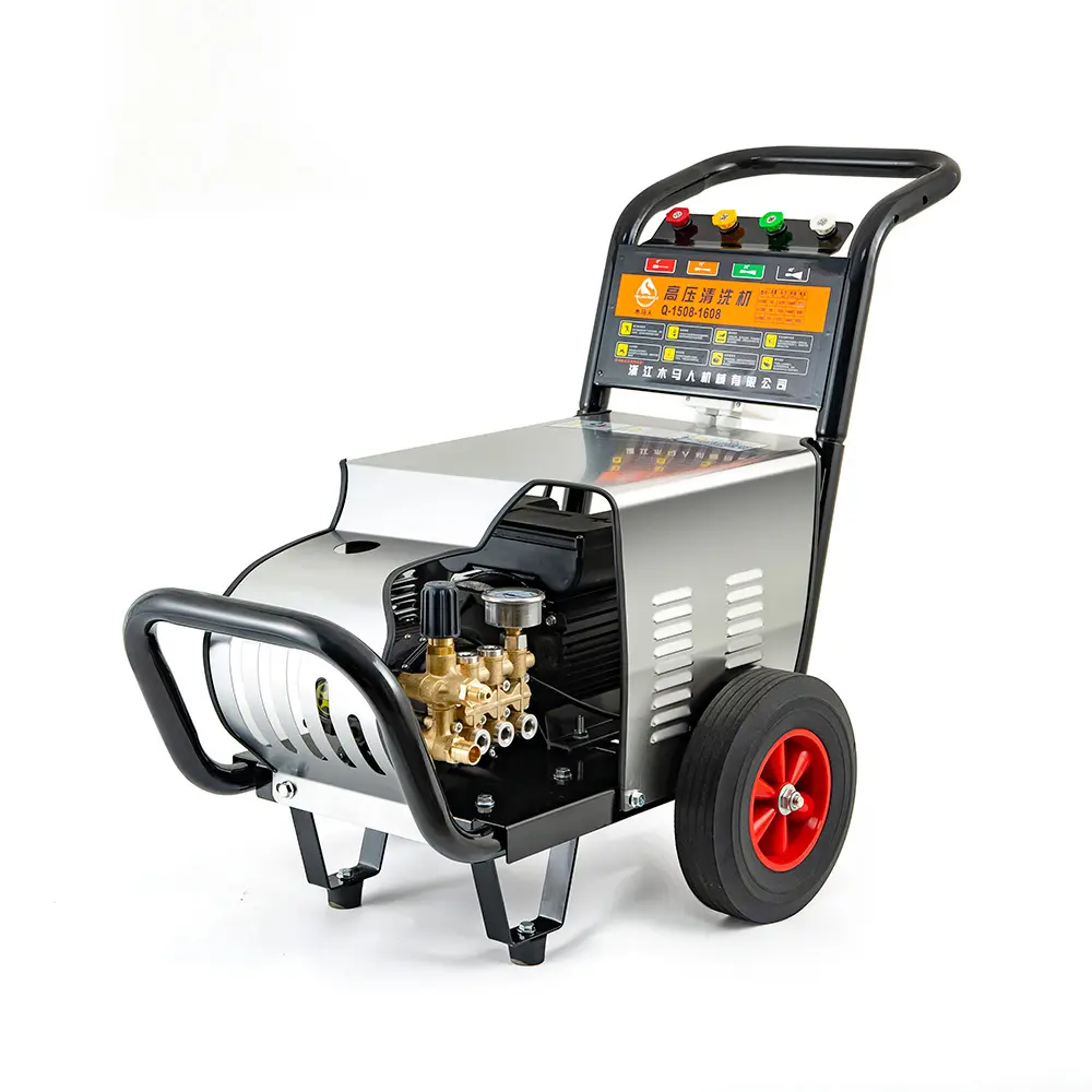 Wholesale 130bar 3kw electric high pressure jet water automatic car washer machine with wheels
