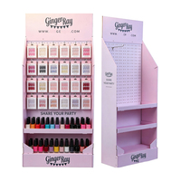 Support de sol en carton ondulé recyclable pour présentoir de cosmétiques et de produits de nail art