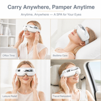 Masseur oculaire intelligent pliable avec lecture de musique Bluetooth, massage électrique par contact pour la zone des yeux à domicile