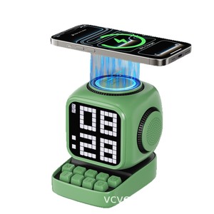 Rubik's Cube Mini Haut-Parleur Portable Intelligent Chargeur <span class=keywords><strong>Sans</strong></span> <span class=keywords><strong>Fil</strong></span> Magnétique 15W Charge Rapide RVB pour V5.3 IPX-4 Voix Étanche - Product Image 5