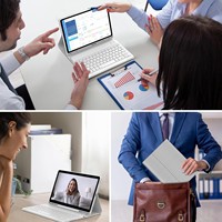 Étui compatible pour tablette S10 Lite/S10 FE/S9 avec clavier magnétique détachable, emplacement pour stylet, étui en cuir YX-0216