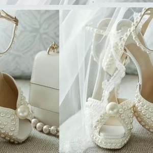 Sandalias de Tacón Alto con Cordones y Pedrería para Mujer, Estilo Plataforma, Dropshipping, 2025 - Product Image 4