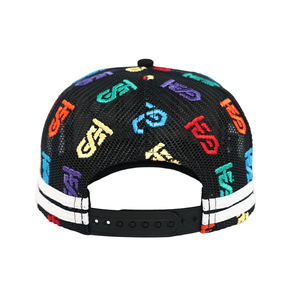 หมวกแก๊ปทรง Trucker ลายทางจีน ปักลายตามสั่ง พร้อมตกแต่งด้วยคริสตัลสีดำ - Product Image 5