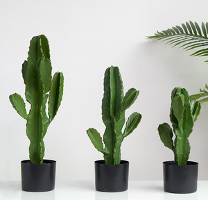 <span class=keywords><strong>Colonne</strong></span> <span class=keywords><strong>décorative</strong></span> d'intérieur en plastique vert, plante artificielle en pot, arbre paysager avec jauge de mesure, hauteur 55 cm - Product Image 4