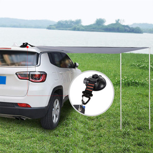 Ventosa para tienda de techo de coche, mosquetón giratorio 360 grados, gancho de nailon reforzado, portátil para viajes al aire libre, resistente al sol, lluvia, viento y rayos UV - Product Image 1