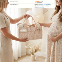 Sac à langer matelassé en nylon grande capacité personnalisé pour maman, organisateur de poussette suspendu, sac fourre-tout pour maman, sac de poussette pour bébé