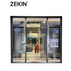 หน้าต่างบานเลื่อนอลูมิเนียมบานใหญ่ได้รับการรับรองจาก zekin nfrc หน้าต่างบานเลื่อนด้วยความร้อนสไตล์การออกแบบที่ทันสมัย - Product Image 1