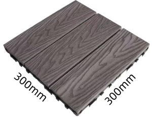 Hạt gỗ WPC <span class=keywords><strong>decking</strong></span> sàn ngoài trời cho ngoài trời Tùy Chỉnh Interlock không thấm nước chống cháy rãnh thân thiện với môi DIY Patio - Product Image 3