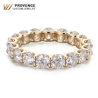 PROVENCE 18 ayar Gerçek Altın Eremity Yüzük Unisex CVD Elmas Yüzük Yuvarlak Brilyant Kesim Laboratuvar Elması Alyans Daha Fazla Özel Tasarım İçin Hoş Geldiniz
