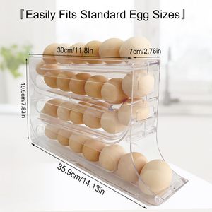<b>Plastic</b> Rolling Egg Storage Organizer Injection Technics Egg Holder for <b>Kitchen</b> Refrigerator Food Use - Product Image 4