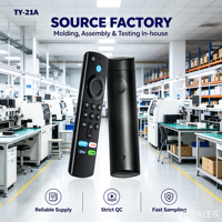Control Remoto Universal para TV KEYUAN TY-21A con Código Fijo, Anti-Golpes, Control por Voz, Batería AAA, Alcance de 20m