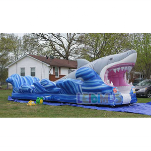 Castillo Inflable Comercial con Tobogán de Agua con Diseño de Tiburón, Castillo Inflable con Tobogán para Fiestas Infantiles de Alquiler - Product Image 6