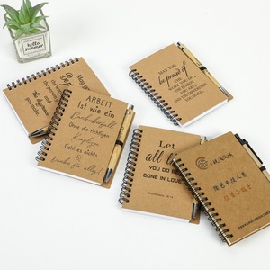 Quaderno Personalizzato per Studenti e Insegnanti con Penne, Regalo in Carta Kraft, Quaderni a Spirale - Product Image 3
