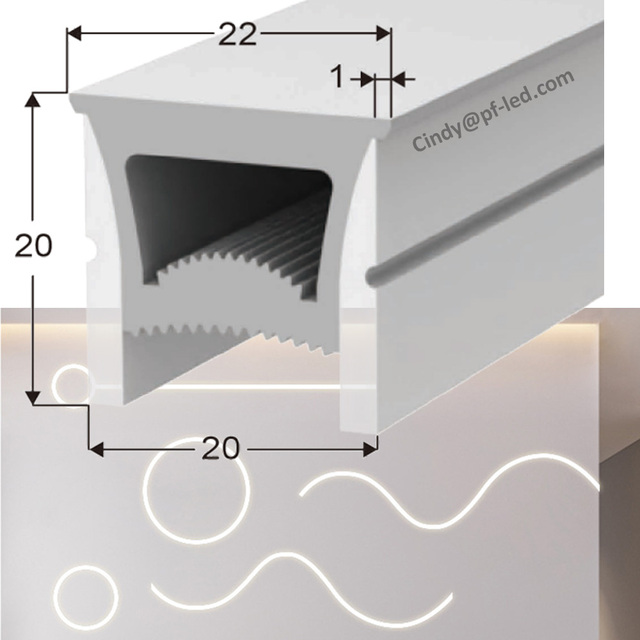 LED Neon Flex 10X10 12X12 15X10 16X16 20X20mm   LED Strip Silicone Cover Body Flexible Bendable Diffuser