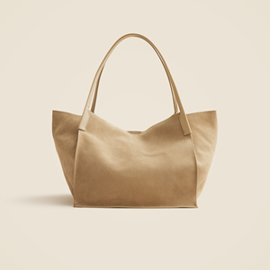 Luxus Damen große benutzer definierte braune Schulter Eimer Hobo Handtasche Leder Wildleder Einkaufstasche für Frauen - Product Image 5