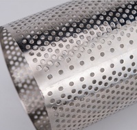 Tube filtrant en acier inoxydable 304 316 de taille personnalisée ultra fin, en cuivre, perforé, cylindre