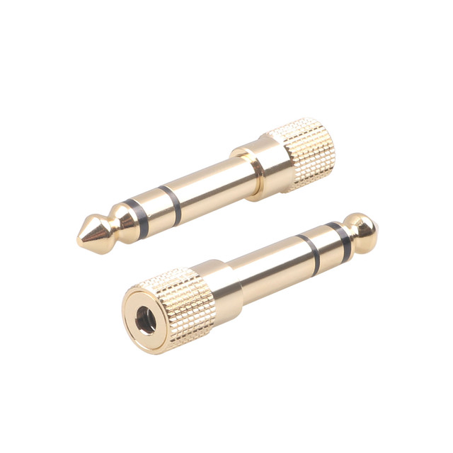 6.35mm 1/4" Male to 3.5mm 1/8" Female Audio Adapter 6.35 to 3.5 Jack Stereo Connect Converter for Microphone