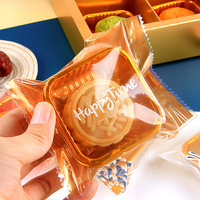 Sacs d'emballage pour biscuits, nouveau modèle, sacs transparents à fermeture hermétique pour pâtisserie au jaune d'œuf salé, gravure en creux