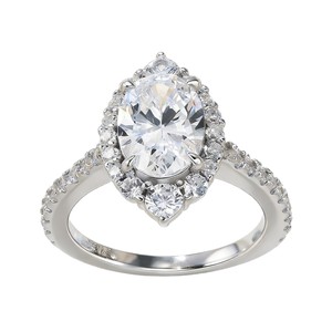 Bague de fiançailles en or S925 avec moissanite <span class=keywords><strong>VVS</strong></span> 1CT de luxe léger pour femme, coupe ronde brillante - Product Image 6