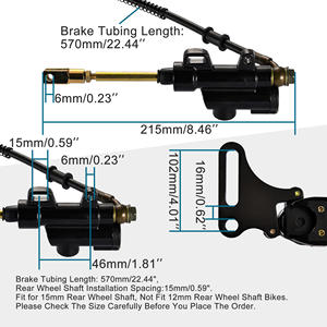 GOOFIT Ensemble de frein arrière de moto Maître-cylindre de remplacement de l'étrier pour SSR 125cc 110cc Pit <span class=keywords><strong>Dirt</strong></span> Bike Scooter chinois - Product Image 2