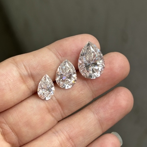 Pietra di Moissanite Sintetica di Alta Qualità, 1-10 Carati, <span class=keywords><strong>D</strong></span> VVS, Taglio Ovale, a Pera, Radiante, Gemma Sciolta - Product Image 2