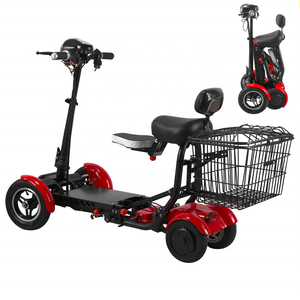 Scooter Elettrico Pieghevole per Famiglia e Anziani, con Cestino/Sedile per Bambini, 500W 10AH/20AH, Mini Auto Elettrica a 4 Ruote per Adulti - Product Image 1
