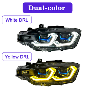 Nuevo Conjunto de Faros Delanteros DRL Amarillo Blanco Plug and Play Retrofit para Serie 3 F30/F35 2013-2018 Ojos de Serpiente 12V 6000K 6000 Lúmenes - Product Image 4
