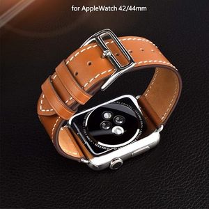 Compatible con <span class=keywords><strong>Apple</strong></span> <span class=keywords><strong>Watch</strong></span> Band Reemplazo de correa de cuero genuino para IWatch Series Ultra/Ultra 2 9 8 7 6 5 4 3 2 1 <span class=keywords><strong>SE</strong></span> Hombres Mujeres - Product Image 2
