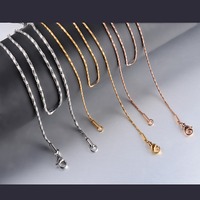 Collier géométrique en acier inoxydable avec chaîne torsadée serpent, plaqué argent, or ou or rose, pendentif brillant, accessoire de bijouterie DIY