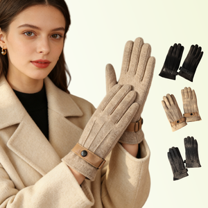 <span class=keywords><strong>Gants</strong></span> <span class=keywords><strong>en</strong></span> <span class=keywords><strong>laine</strong></span> d'hiver pour femmes, compatibles avec les écrans tactiles, esthétiques, chauds, pour le cyclisme, l'usage quotidien, les fêtes, les affaires - Product Image 1