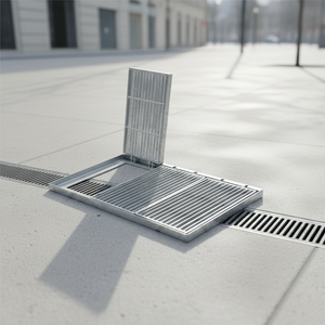 Grille en acier galvanisé anti-corrosion HDB de Singapour 1800x300mm pour drainages extérieurs et couvertures de fossés - Product Image 1