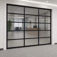 Porte de garage sans cadre personnalisée Portes de garage modernes en verre transparent Portes de garage en métal et aluminium