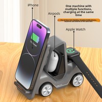 Nouveau mini chariot élévateur transfrontalier 3-en-1 avec charge rapide USB 15W pour support de charge sans fil de bureau
